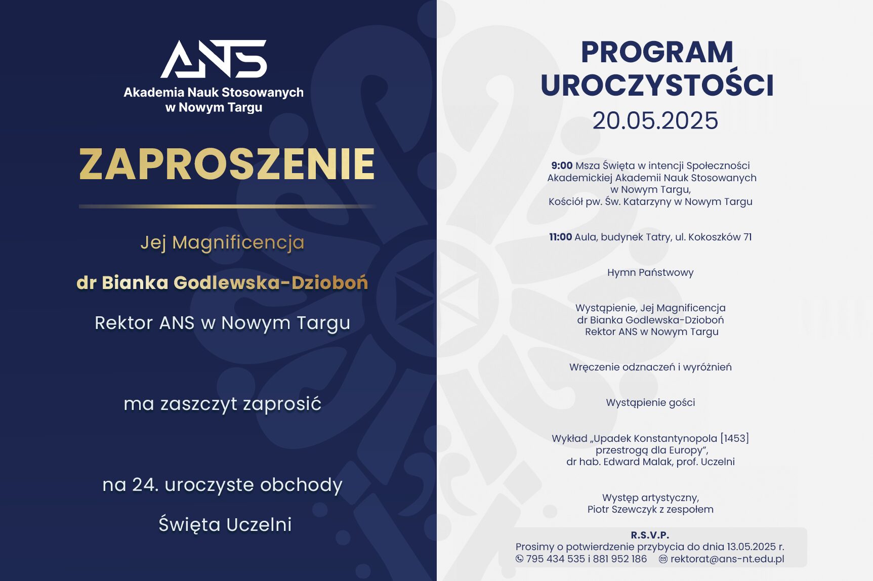 Święto Uczelni w Akademii Nauk Stosowanych w Nowym Targu