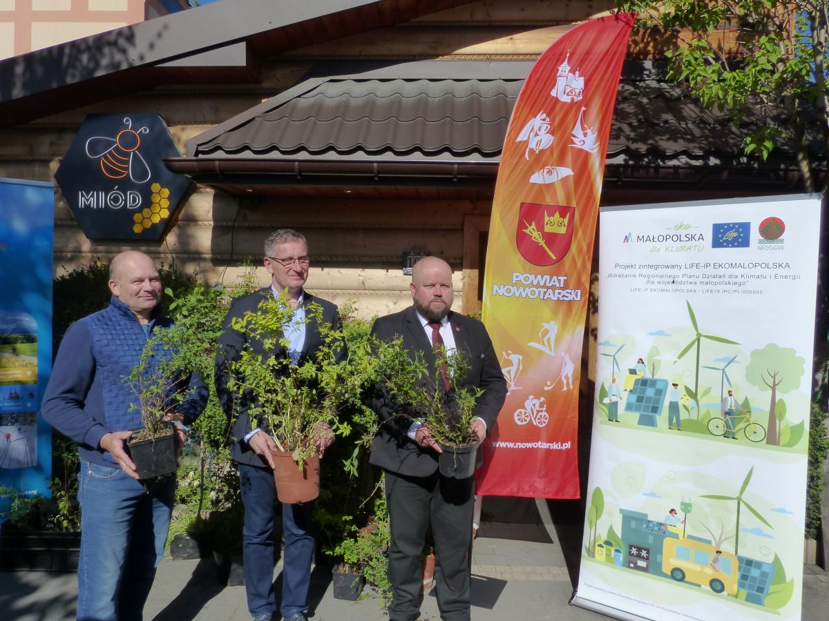 Sadzonki dla klimatu i pszczół. Mieszkańcy powiatu nowotarskiego wzięli udział w ekologicznej akcji