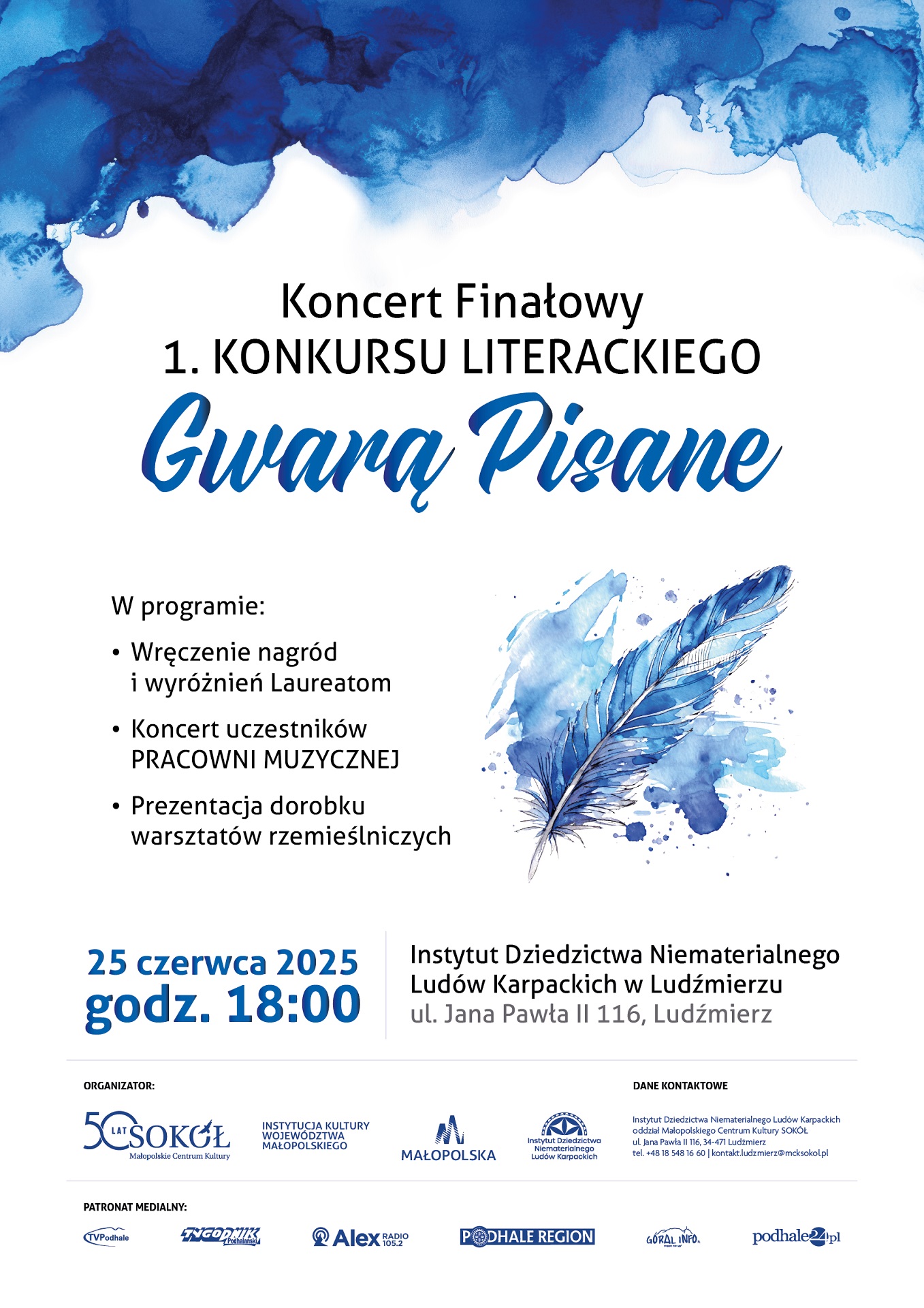 Koncert Finałowy 1. Konkursu Literackiego „GWARĄ PISANE”