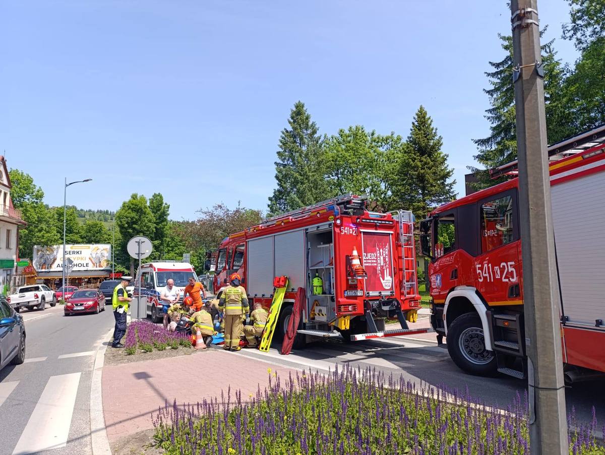 Potrącenie pieszej w centrum Zakopanego