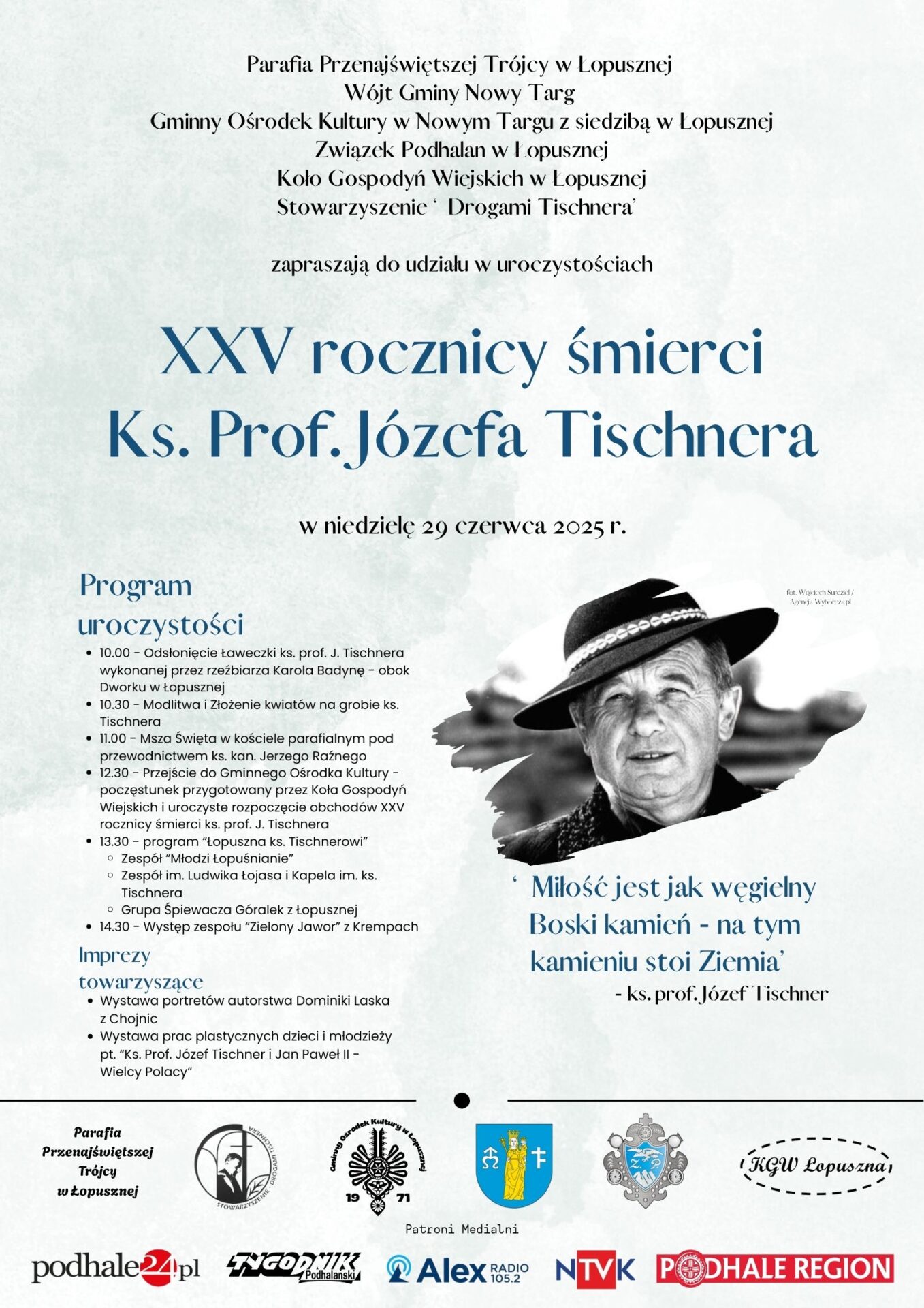 Uroczystości XXV rocznicy śmierci ks. Tischnera