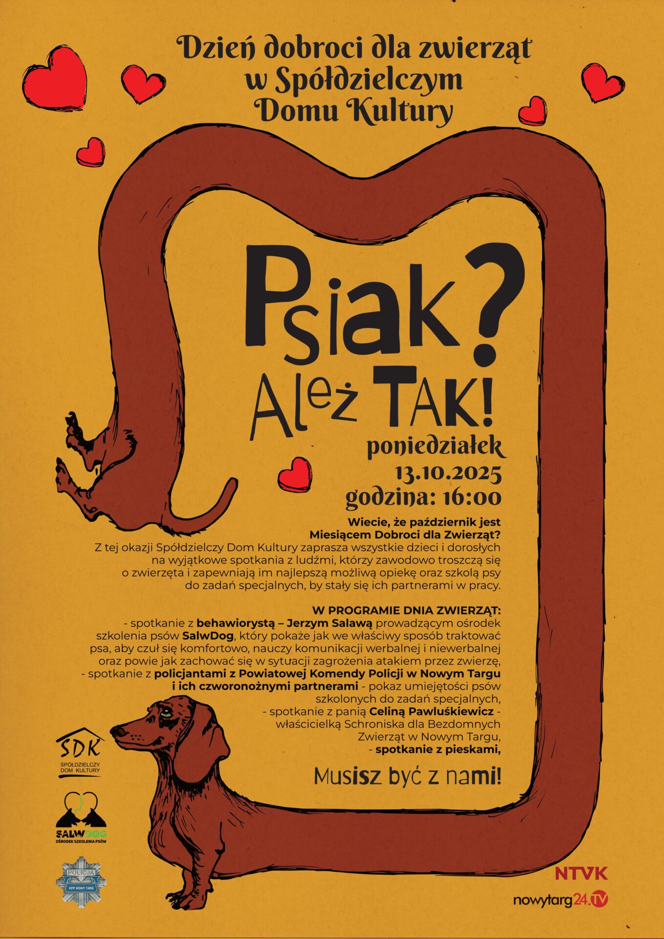 Psiak? Ależ TAK! Dzień dobroci dla zwierząt w SDK w Nowym Targu