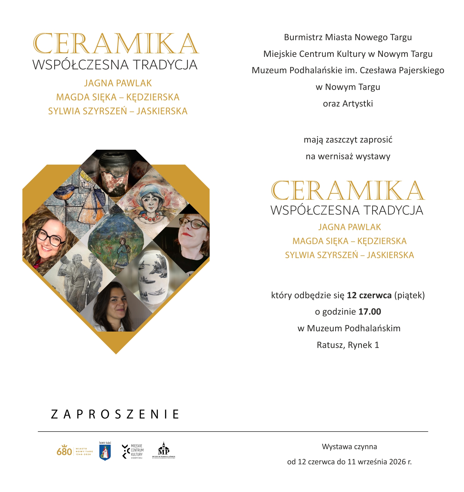 Ceramika. Współczesna tradycja. Jagna Pawlak I Magda Sięka –Kędzierska I Sylwia Szyrszeń – Jaskierska
