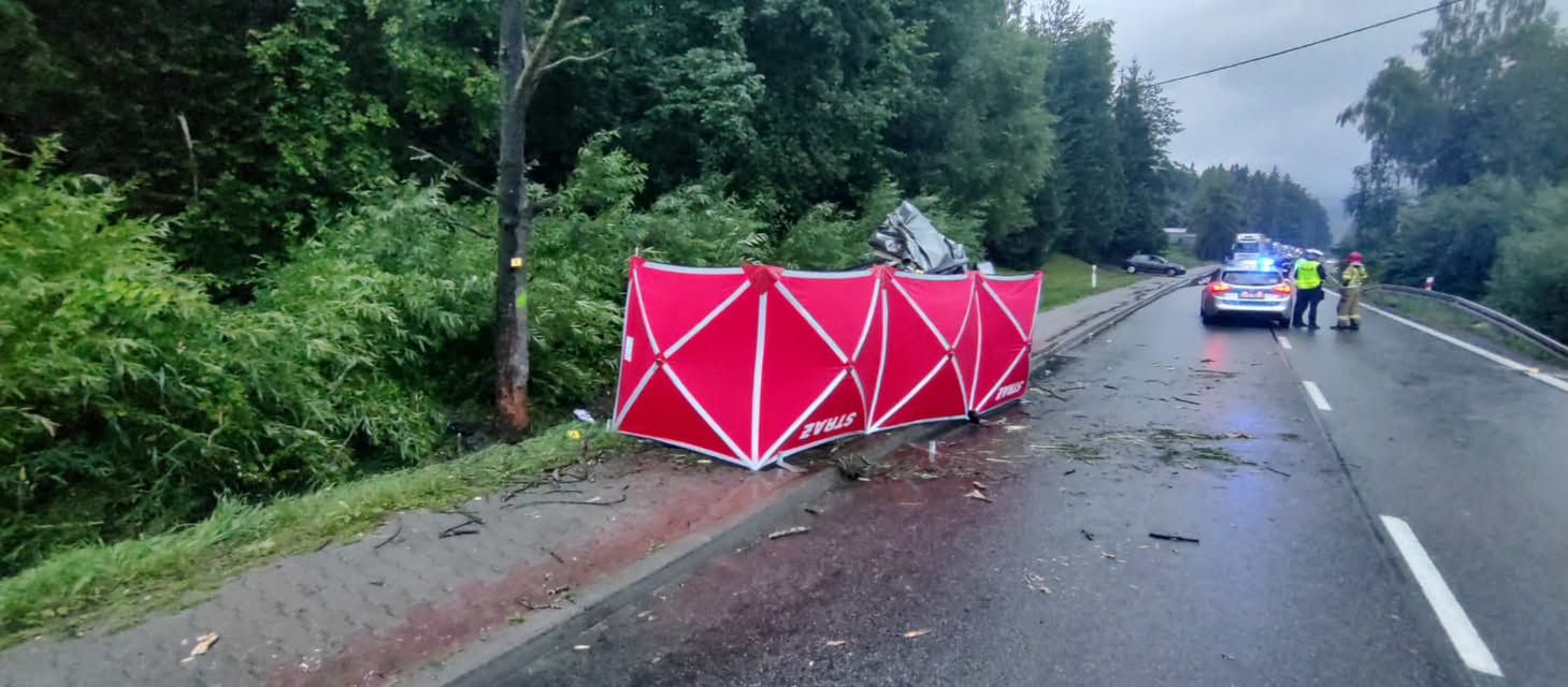 Tragiczny wypadek w Krośnicy. Nie żyje 76-letni kierowca