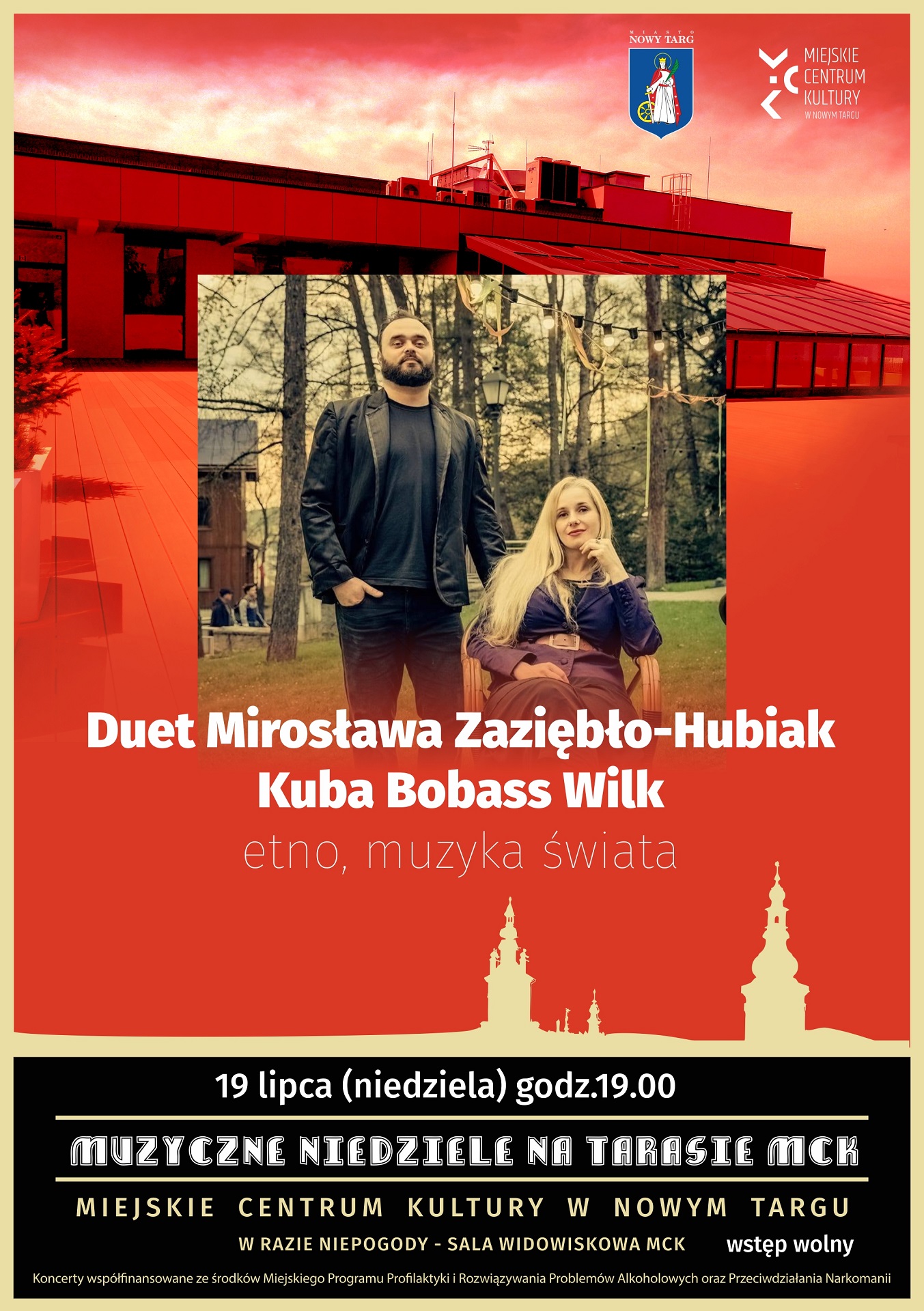 Duet Mirosława Zaziębło-Hubiak i Kuba Bobass Wilk na Tarasie MCK Nowy Targ